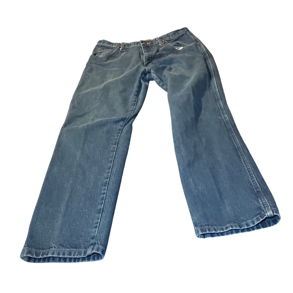 Wrangler Jeans Mens 36x32 Blue Cowboy Cut 13MWZPW Straight Leg Denim